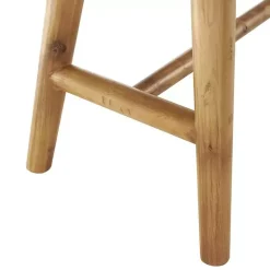 Clearance Kirklands Home Woven Rope Narrow Wood Bench Tan