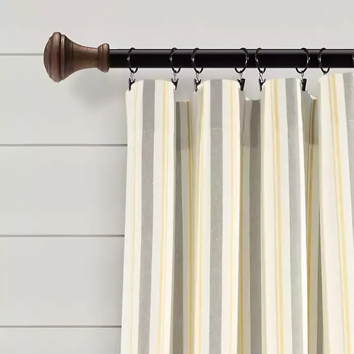 Hot Kirklands Home Yellow & Gray Farmhouse Curtain Panel Set, 95 in.