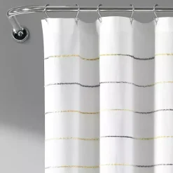 Hot Kirklands Home Yellow and Gray Ombre Stripe Shower Curtain