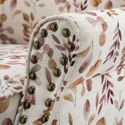 Outlet Kirklands Home Yellow and Orange Leaf Upholstered Accent Chair