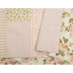 Hot Kirklands Home Yellow and Pink Patchwork Blooms Full/Queen Quilt