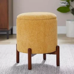 Clearance Kirklands Home Daniella Storage Ottoman Yellow