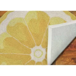 Online Kirklands Home Yellow Lemon Indoor/Outdoor Accent Rug, 2x3