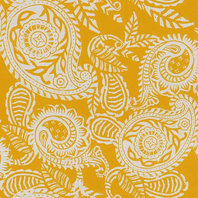 Discount Kirklands Home Yellow Paisley Outdoor Settee Cushion