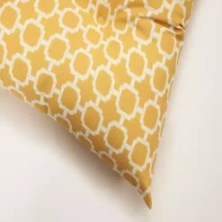 Best Kirklands Home Pattern Tufted Outdoor Settee Cushion Yellow