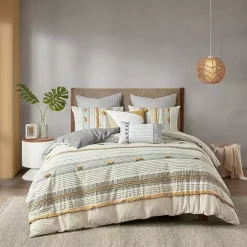Hot Kirklands Home Yellow Striped 3-pc. Full/Queen Comforter Set