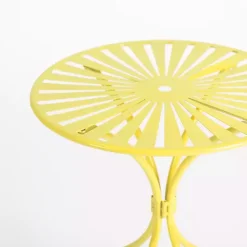 Best Kirklands Home Sunburst Metal 3-pc. Outdoor Bistro Set Yellow