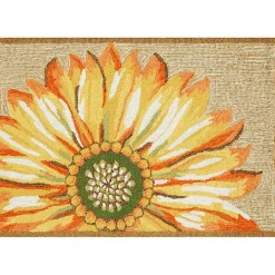 Best Kirklands Home Yellow Sunflower Indoor/Outdoor Rug