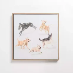 Hot Kirklands Home Zoomie Dogs Framed Canvas Art Print